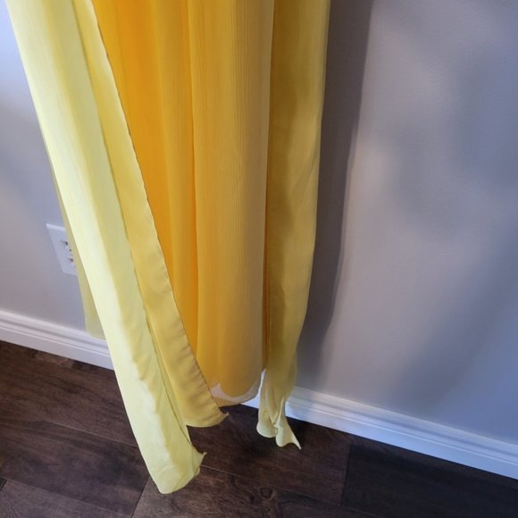 NWOT "Brides Made" Sunflower Full Length Wrap Gown Size 8/10R - Picture 4 of 12